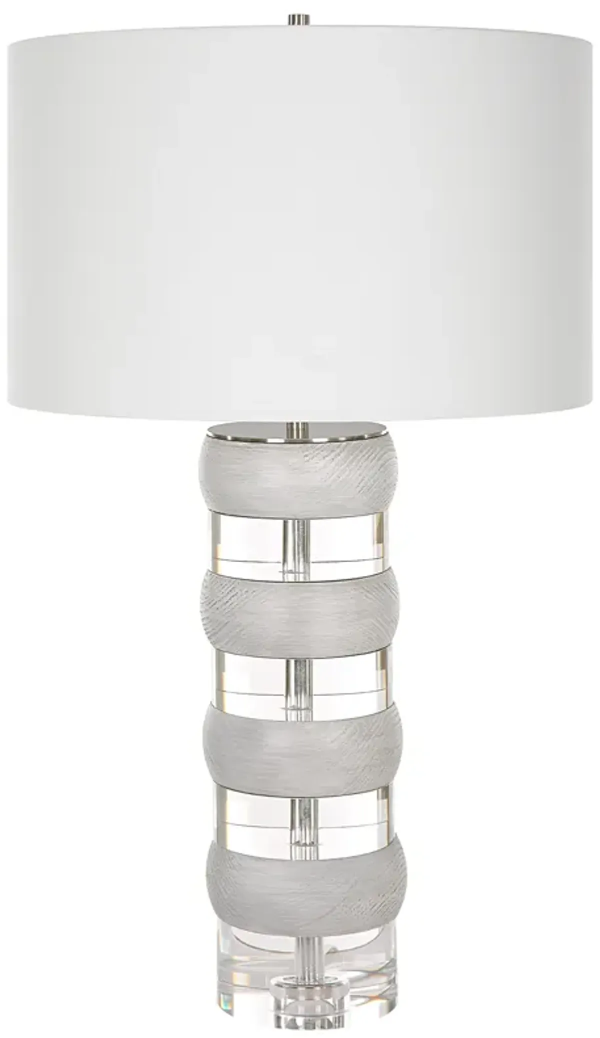 Band Together Crystal & Wood Table Lamp