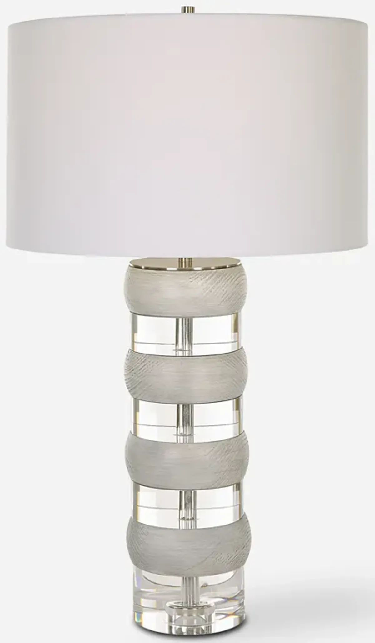 Band Together Crystal & Wood Table Lamp