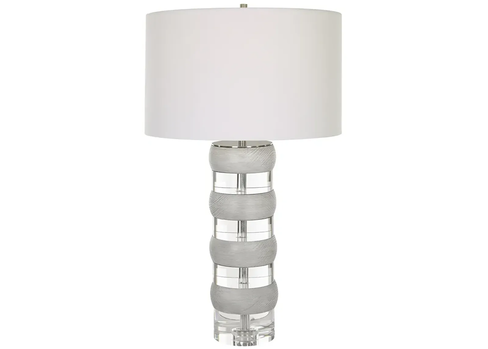 Band Together Crystal & Wood Table Lamp