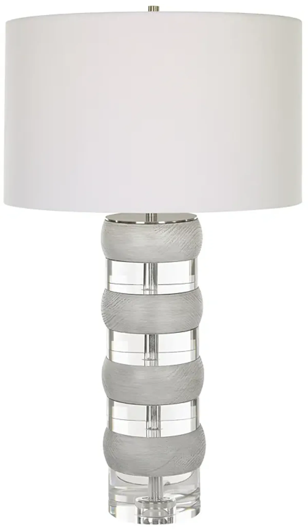 Band Together Crystal & Wood Table Lamp