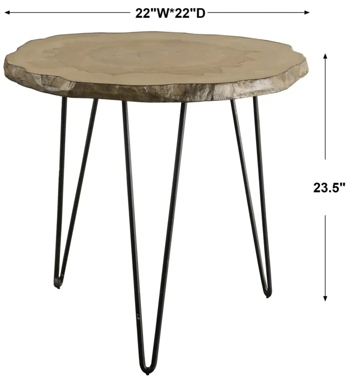 Runay Wood Slab Side Table