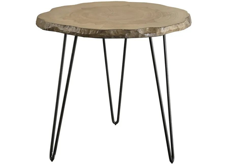 Runay Wood Slab Side Table