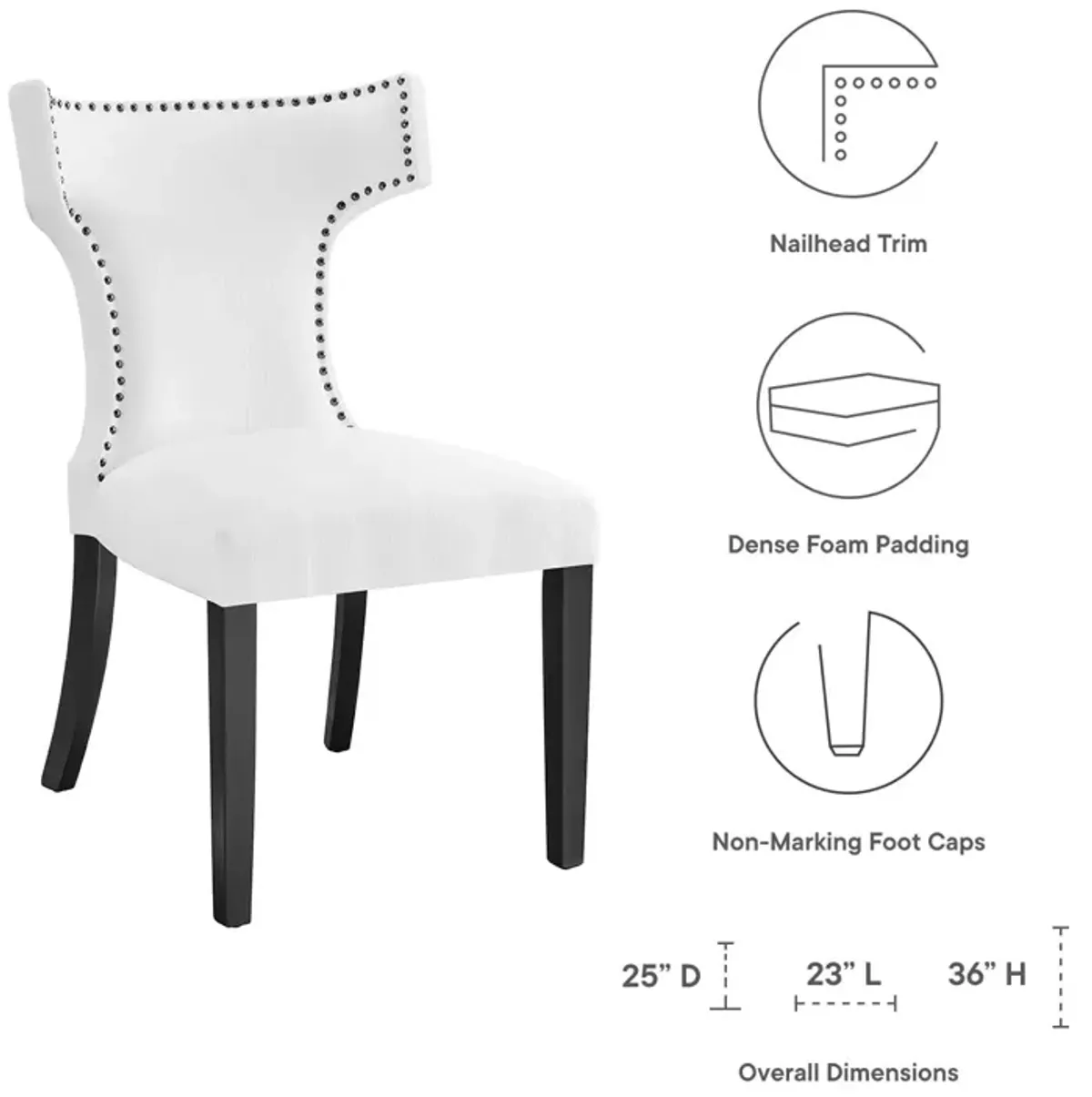 Curve Fabric Dining Chair