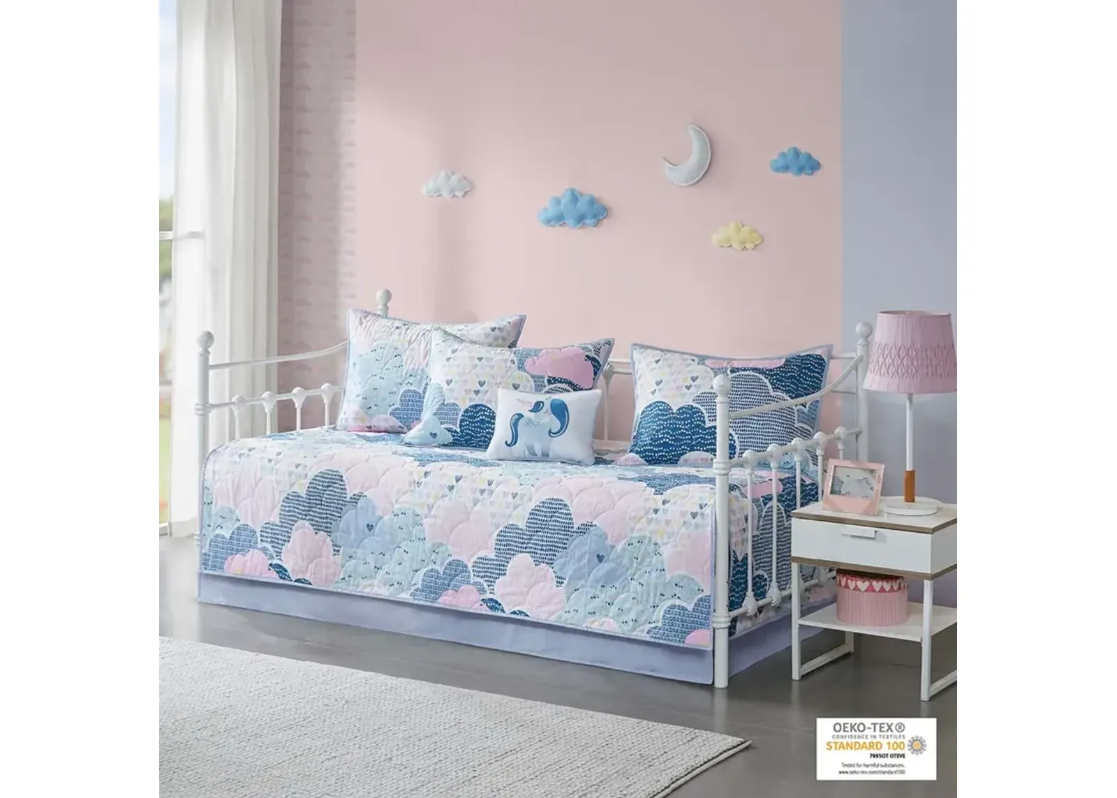 Urban Habitat Kids Cloud Blue 6 Piece Cotton Reversible Daybed Set