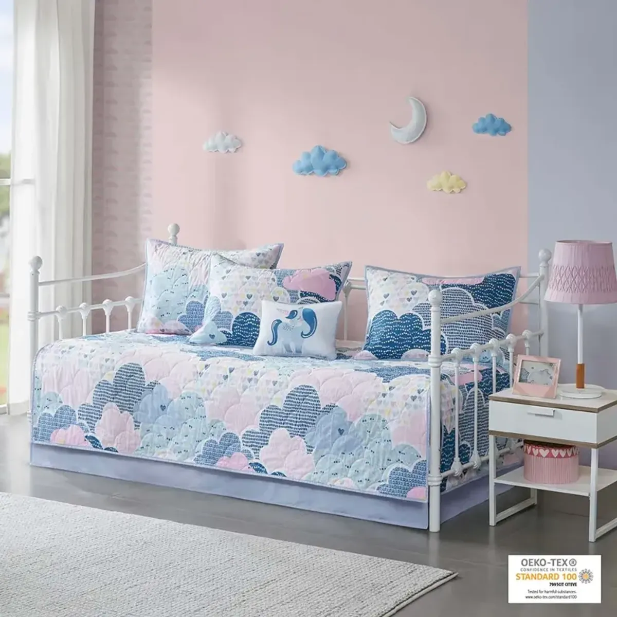 Urban Habitat Kids Cloud Blue 6 Piece Cotton Reversible Daybed Set