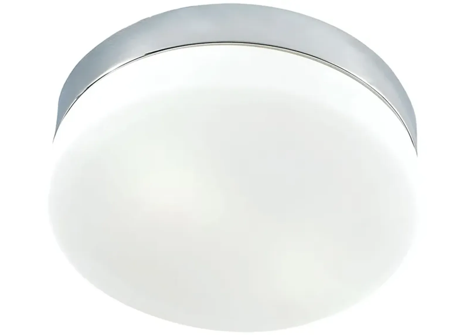 Disc 11" Wide 2-Light Flush Mount - Chrome