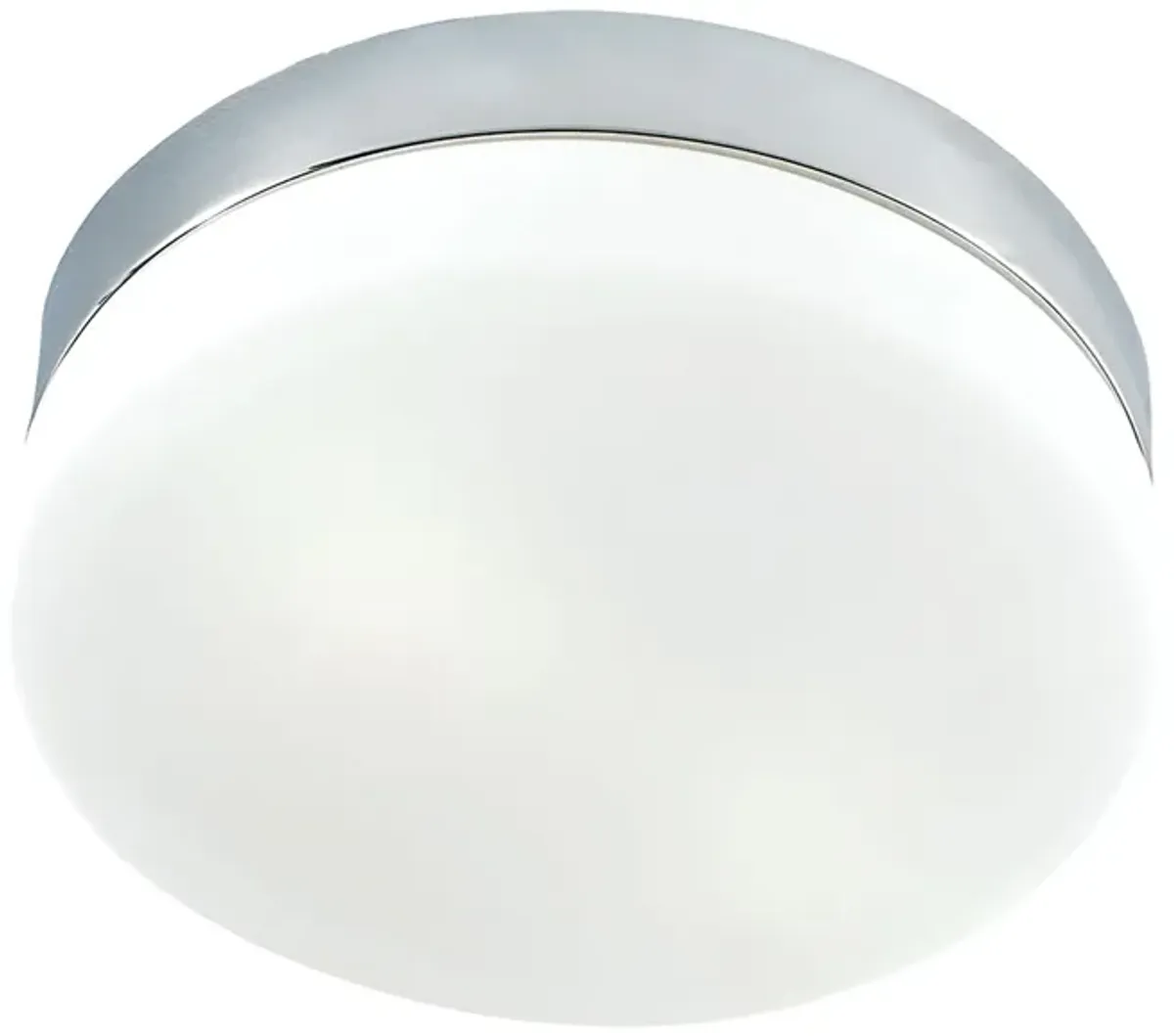 Disc 11" Wide 2-Light Flush Mount - Chrome