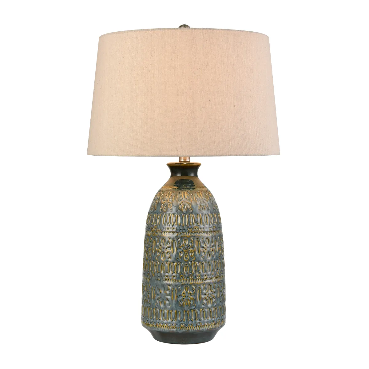 Burnie 28'' High 1-Light Table Lamp - Blue Glazed