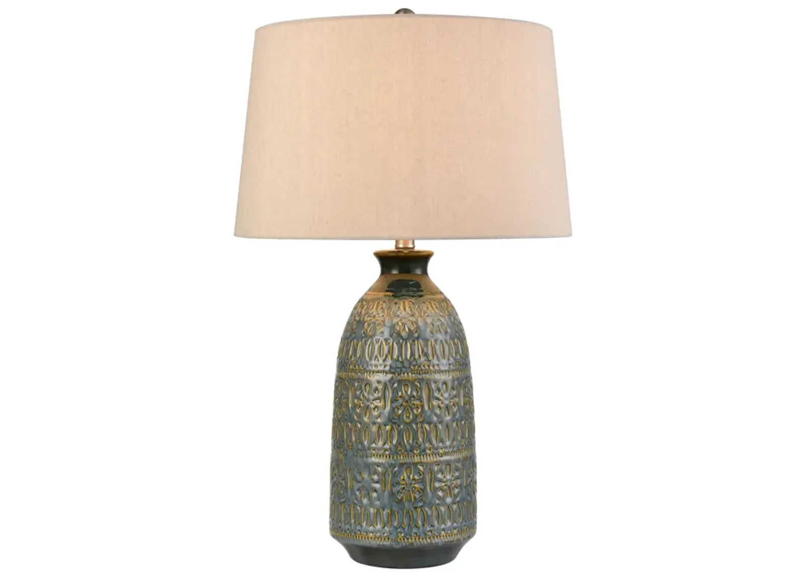 Burnie 28'' High 1-Light Table Lamp - Blue Glazed