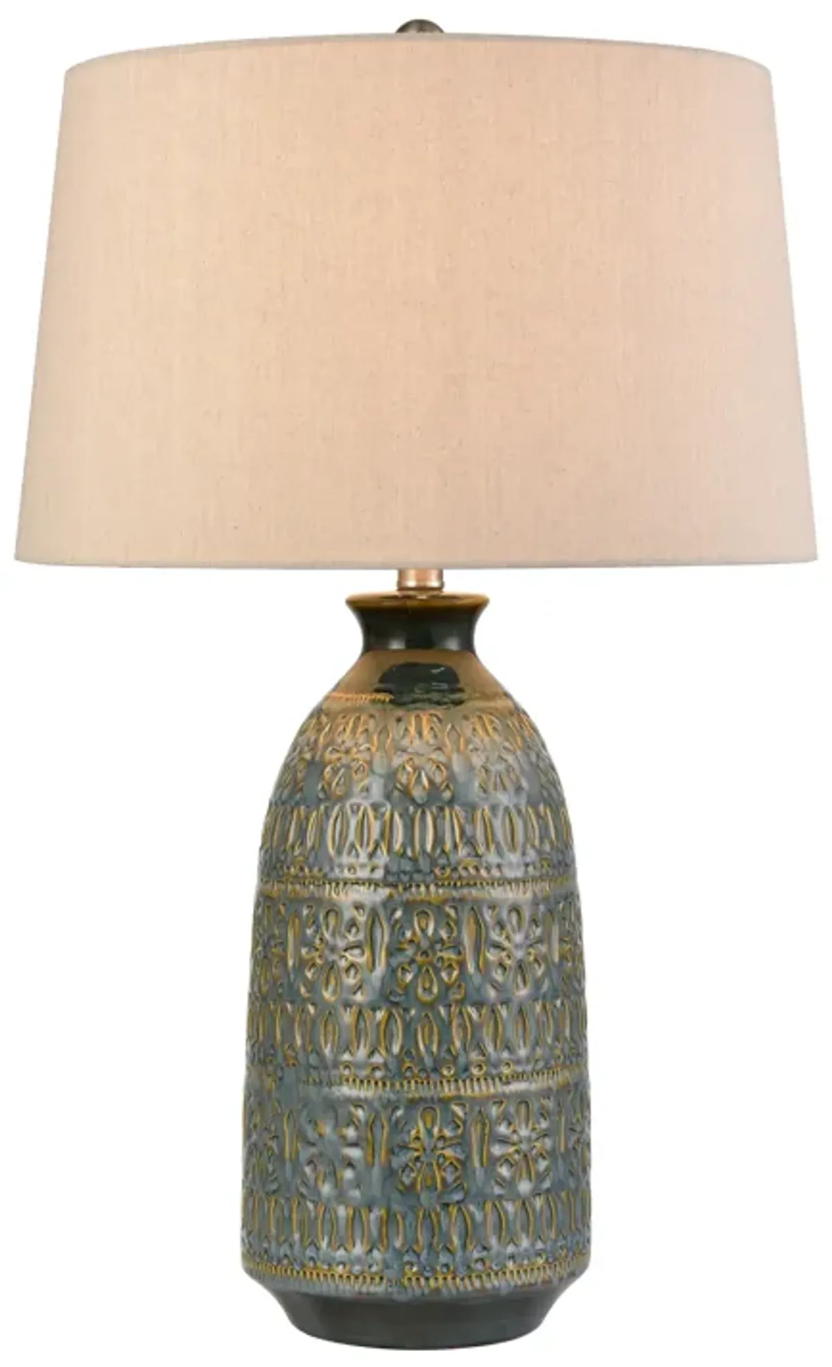 Burnie 28'' High 1-Light Table Lamp - Blue Glazed