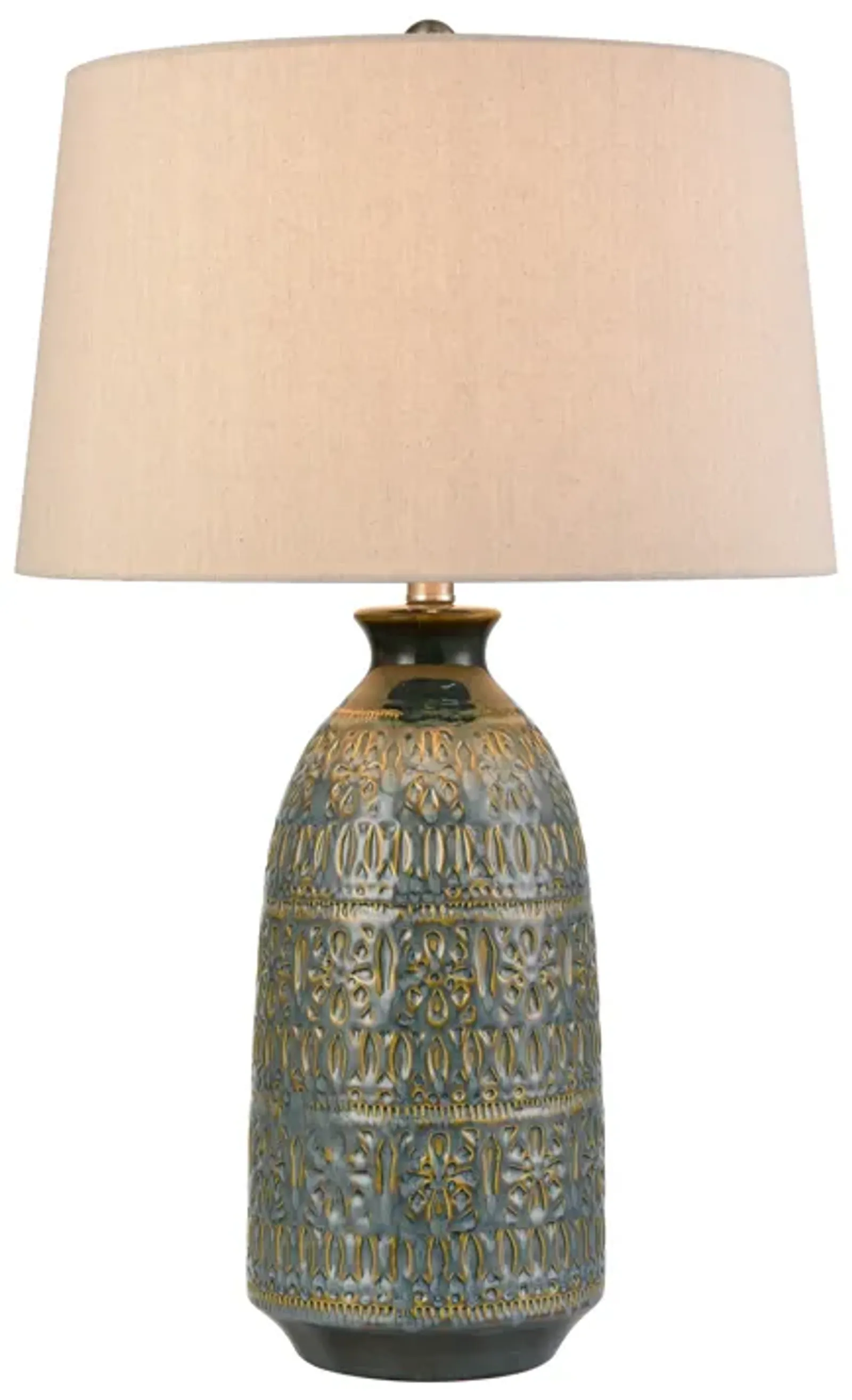 Burnie 28'' High 1-Light Table Lamp - Blue Glazed