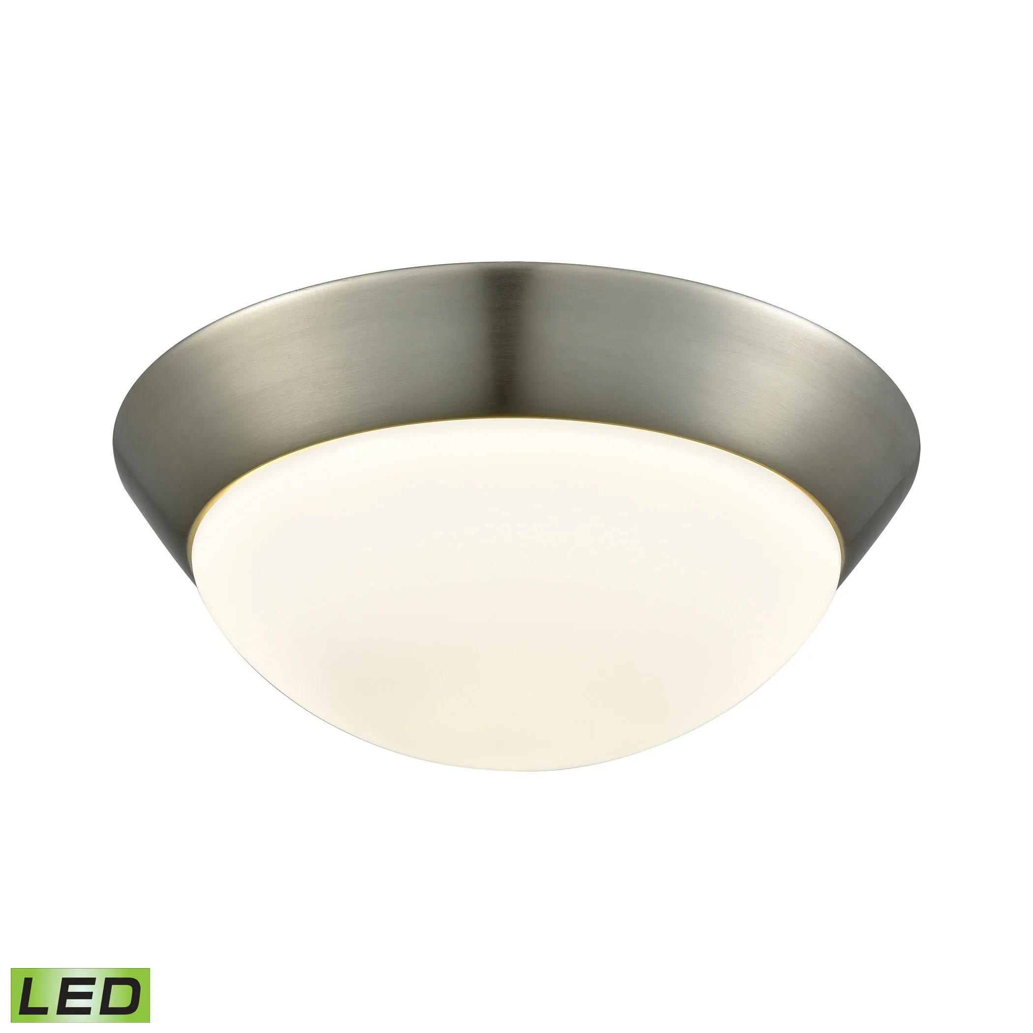 Contours 11" Wide 1-Light Flush Mount - Satin Nickel