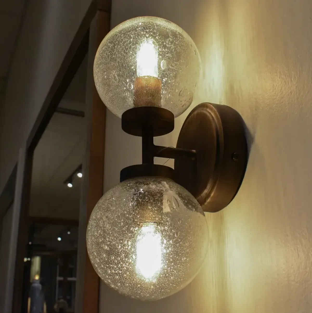 Lit Edison Sconce