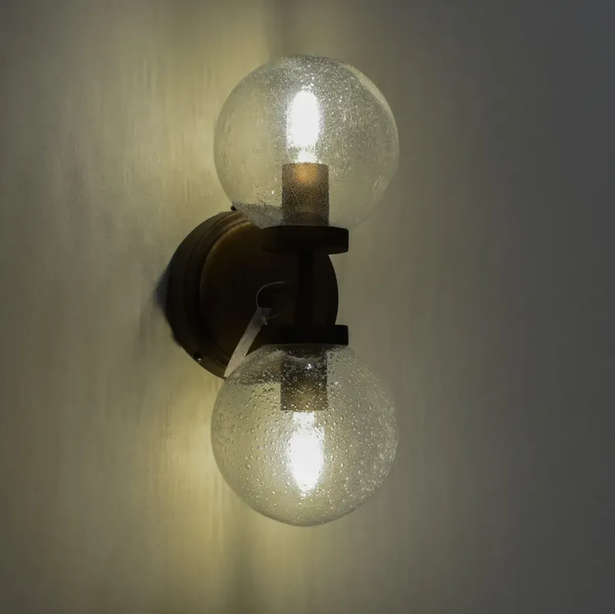 Lit Edison Sconce