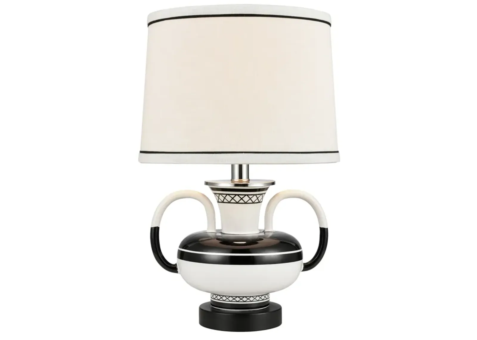 Luxor Gardens 18'' High 1-Light Table Lamp - White - Includes LED Bulb