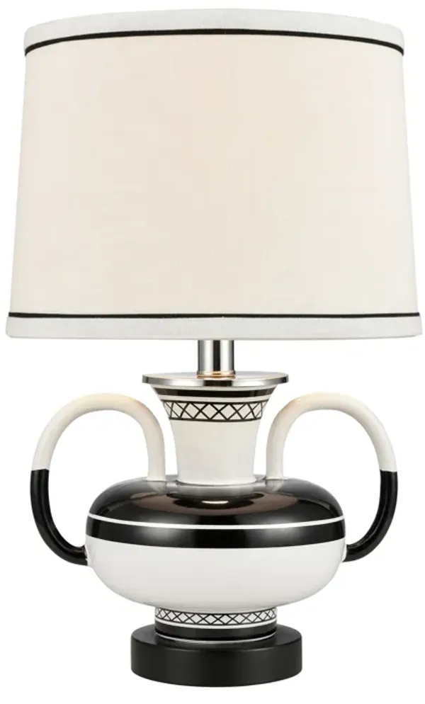 Luxor Gardens 18'' High 1-Light Table Lamp - White - Includes LED Bulb