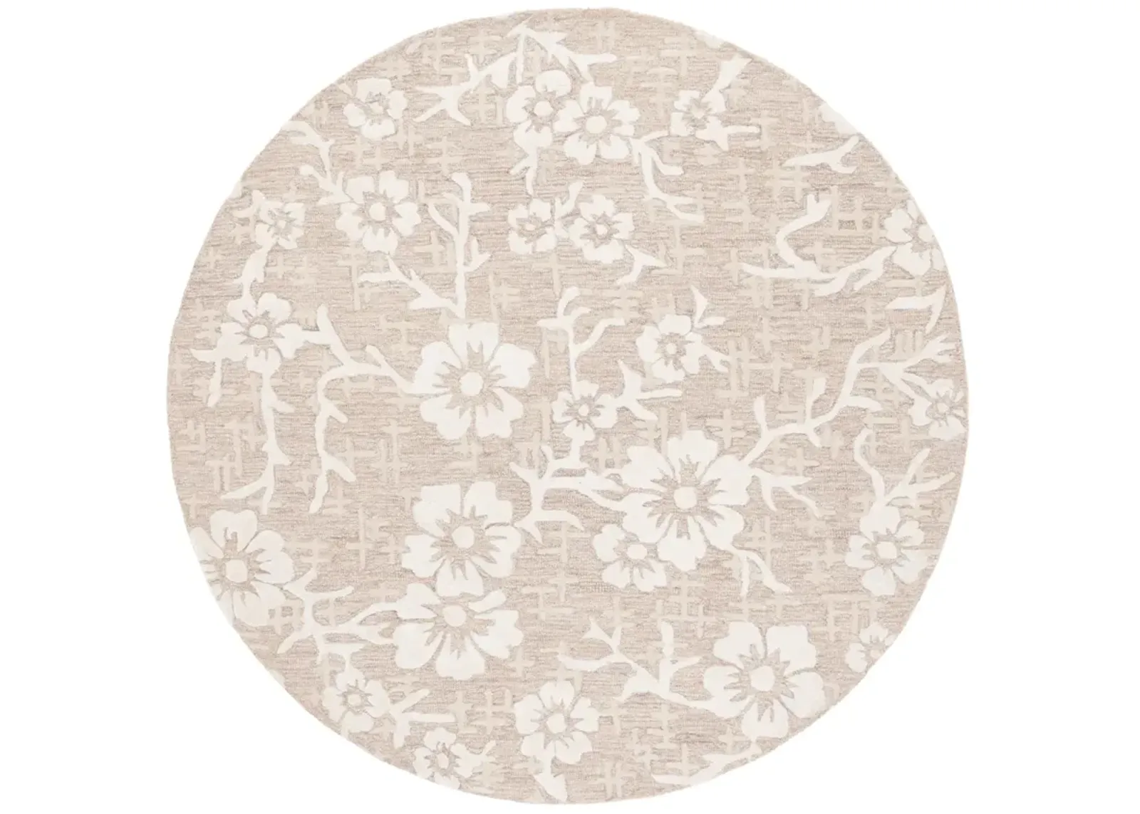 GLAMOUR 540 BEIGE  6' x 6' Round Round Rug