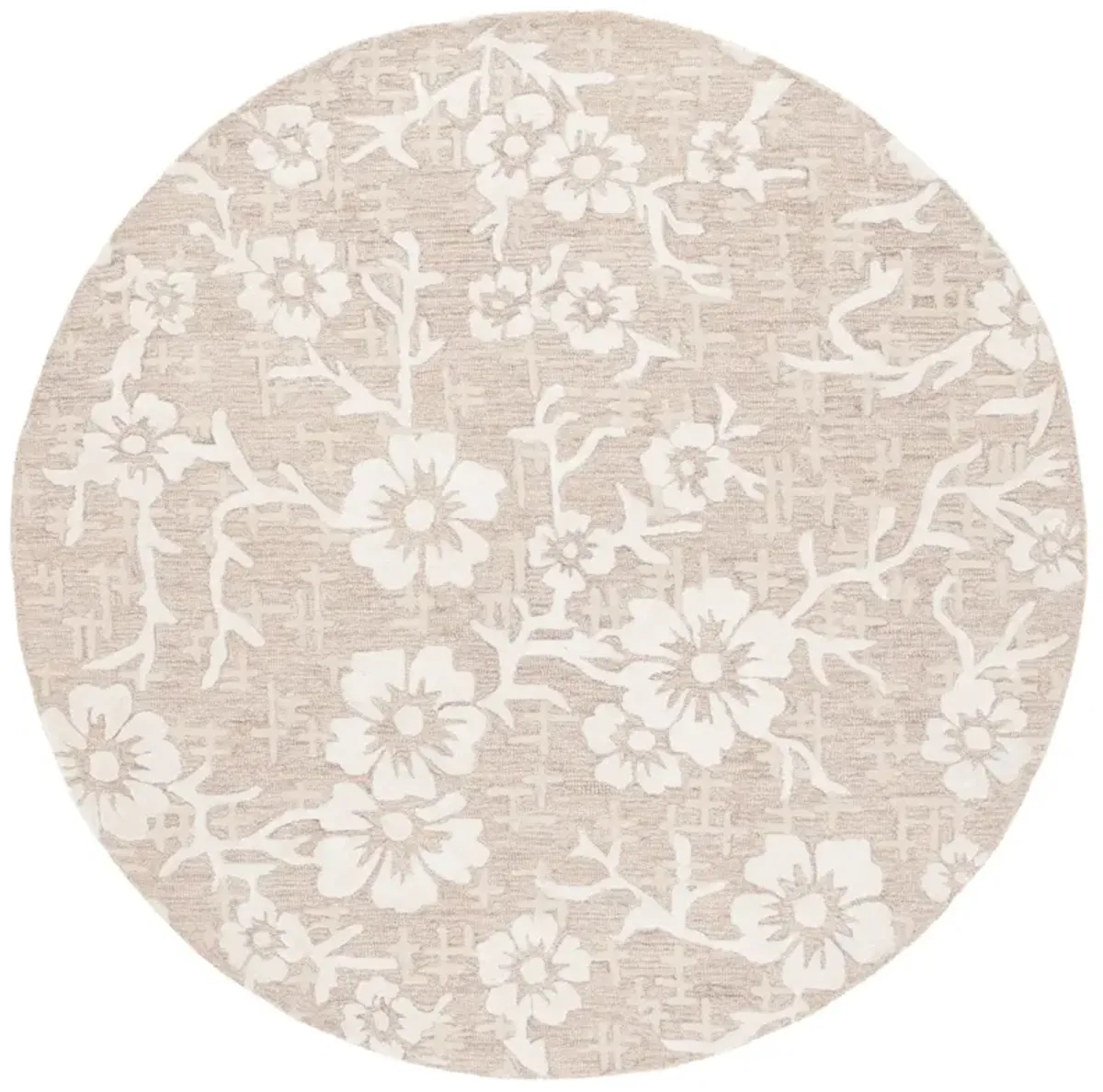 GLAMOUR 540 BEIGE  6' x 6' Round Round Rug