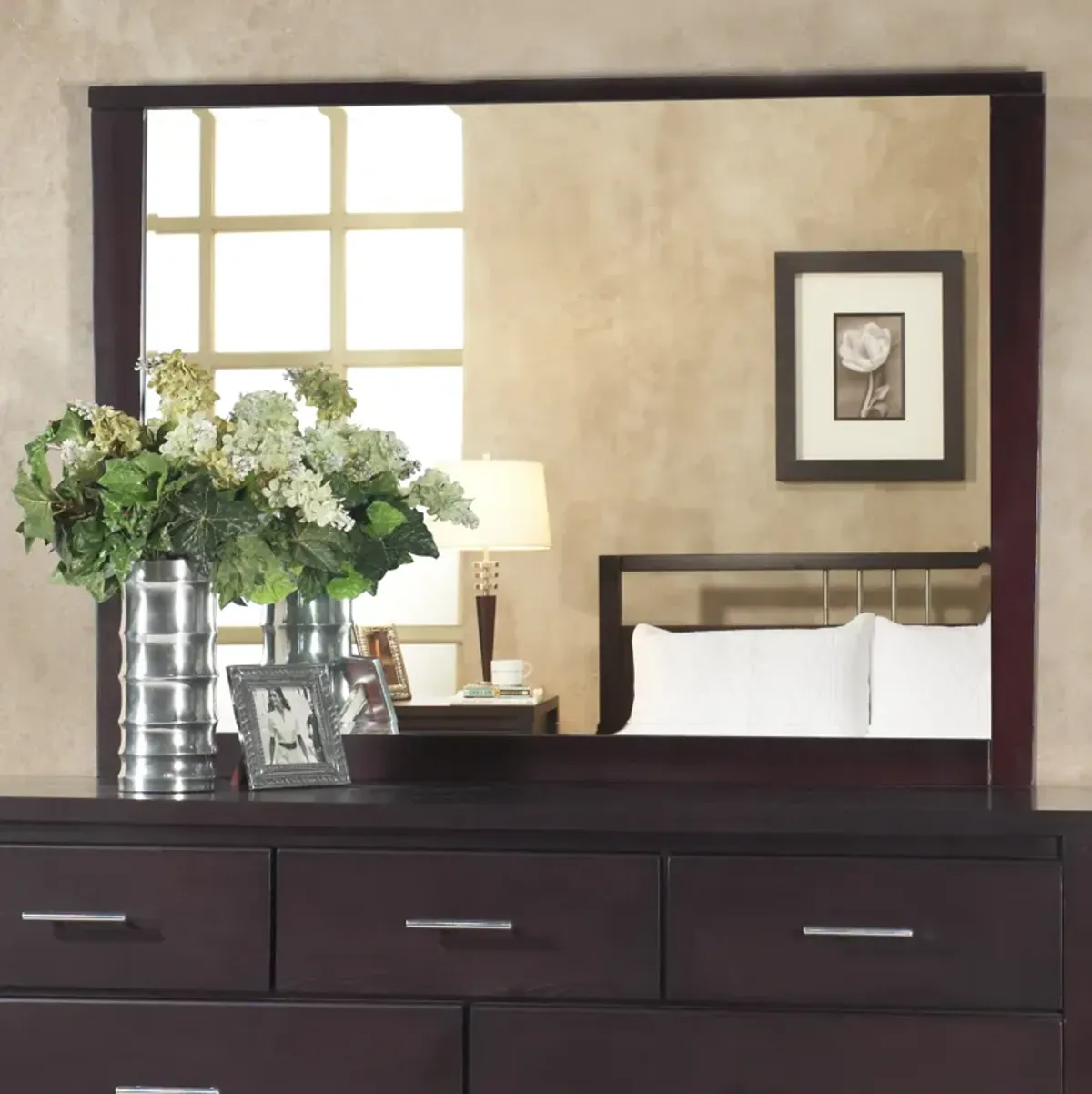 Nevis Landscape Mirror In Espresso