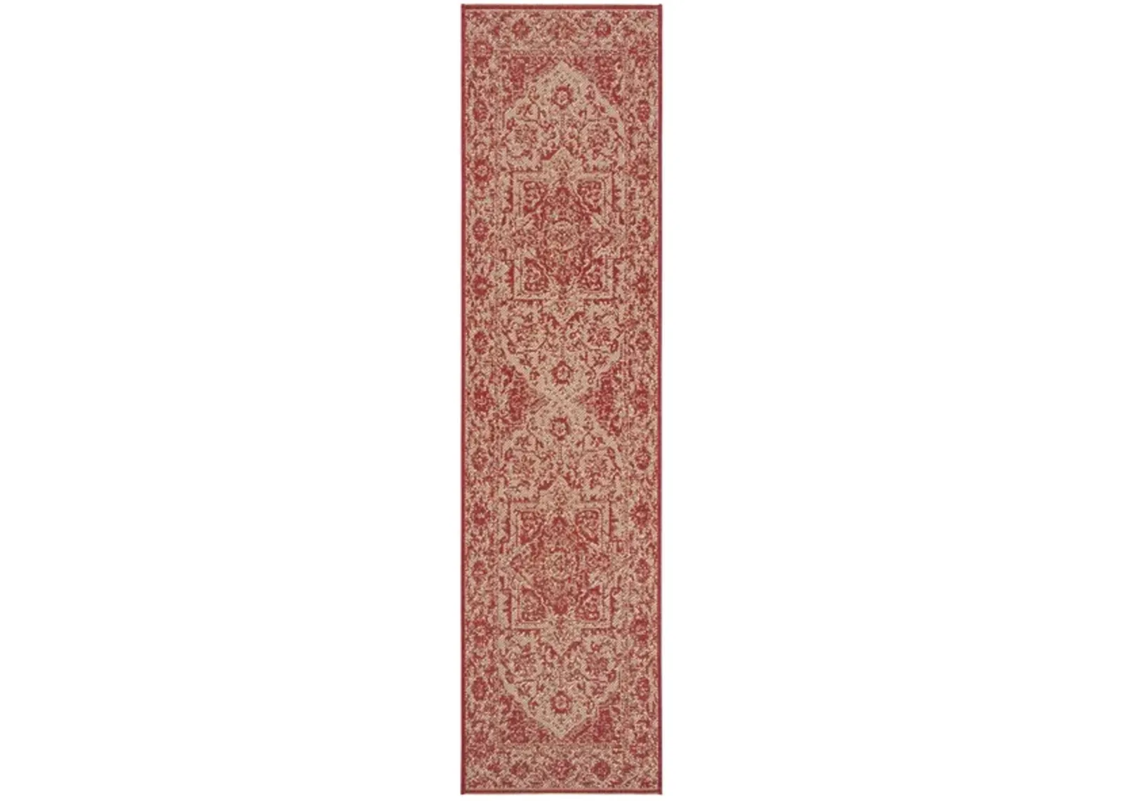 LINDEN 139 Collection LND139Q-28 Red / Creme 2'-2" X 8'