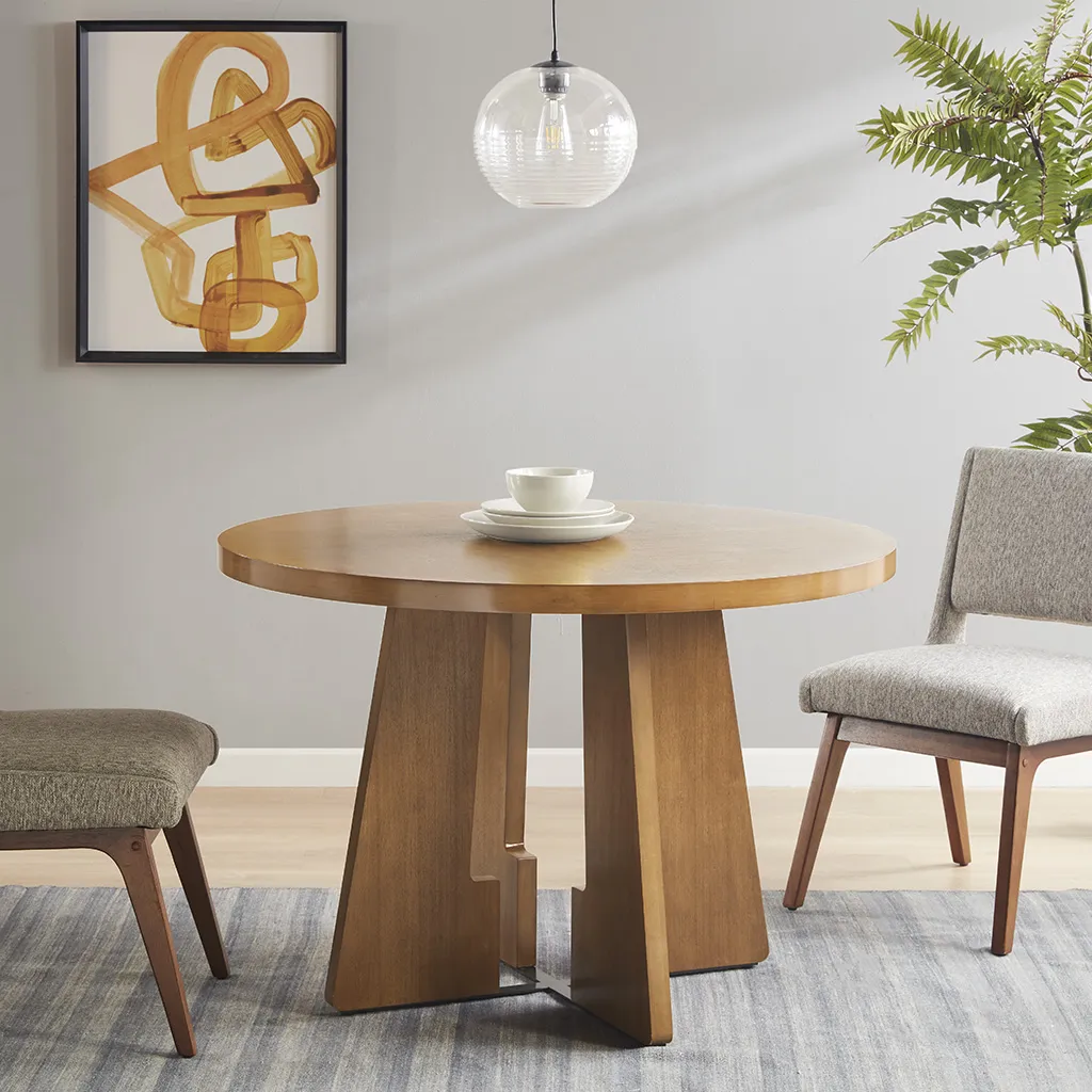 INK+IVY Kennedy Pecan 44" Round Dining Table