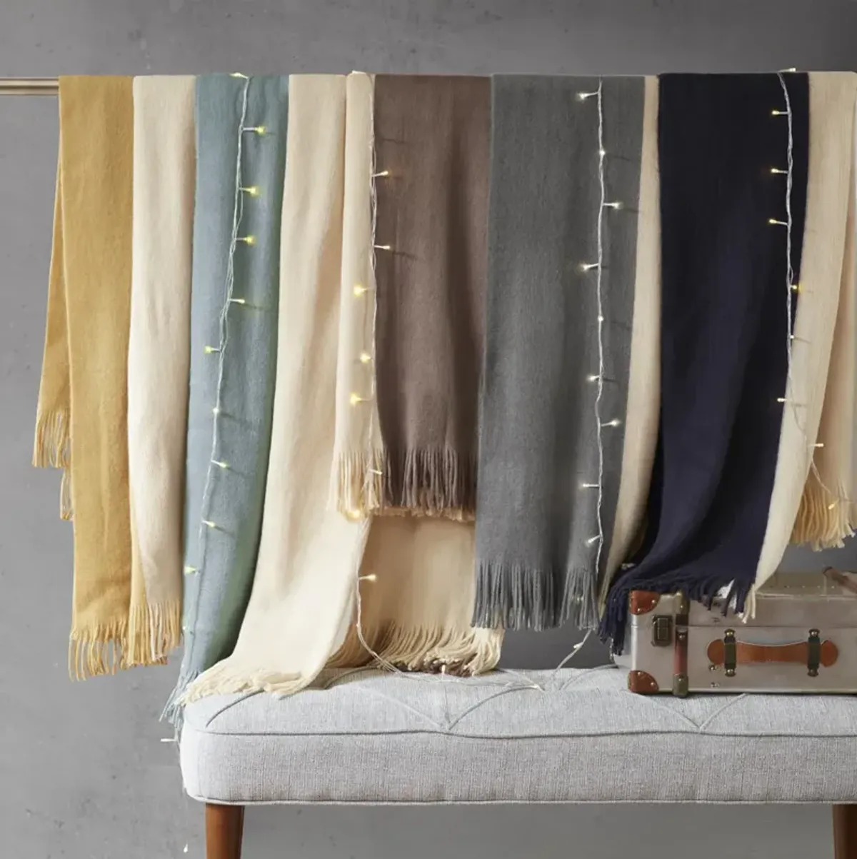 Stockholm Block Faux Cashmere Throw