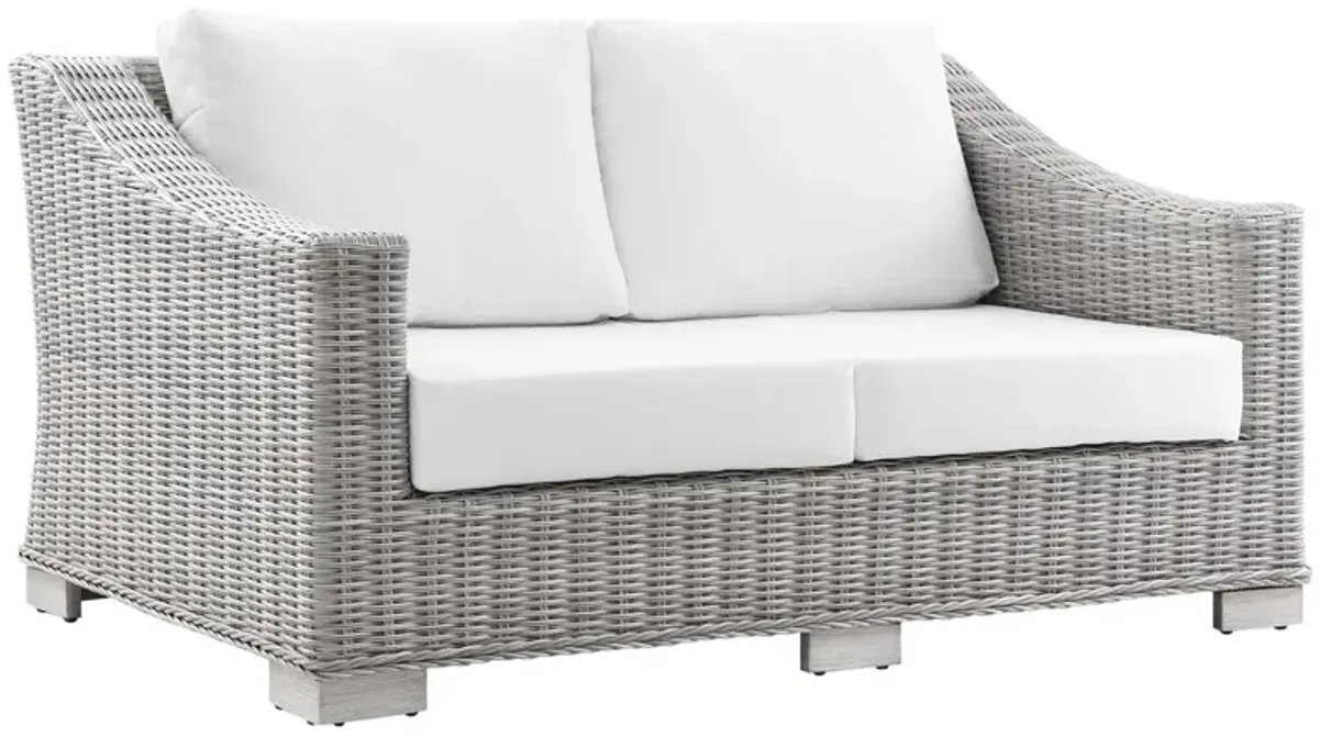 Conway Outdoor Patio Wicker Rattan Loveseat