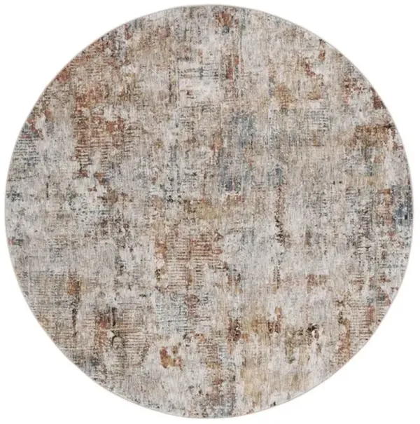 SILVERADO 102 Brown 6'-4' x 6'-4' Round Round Rug