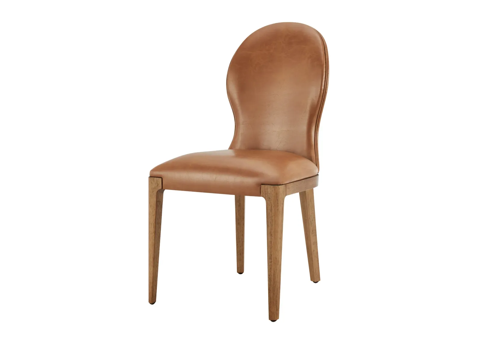 Eldoris PU Dining Side Chair, Borneo Chocolate