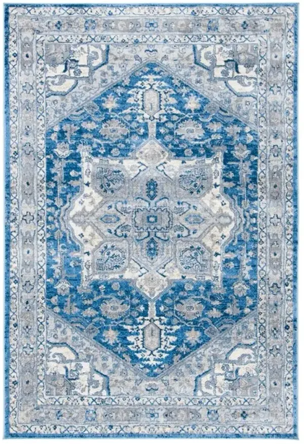 Brentwood 852 Blue / Grey 9' X 12' Large Rectangle Powerloomed Rug