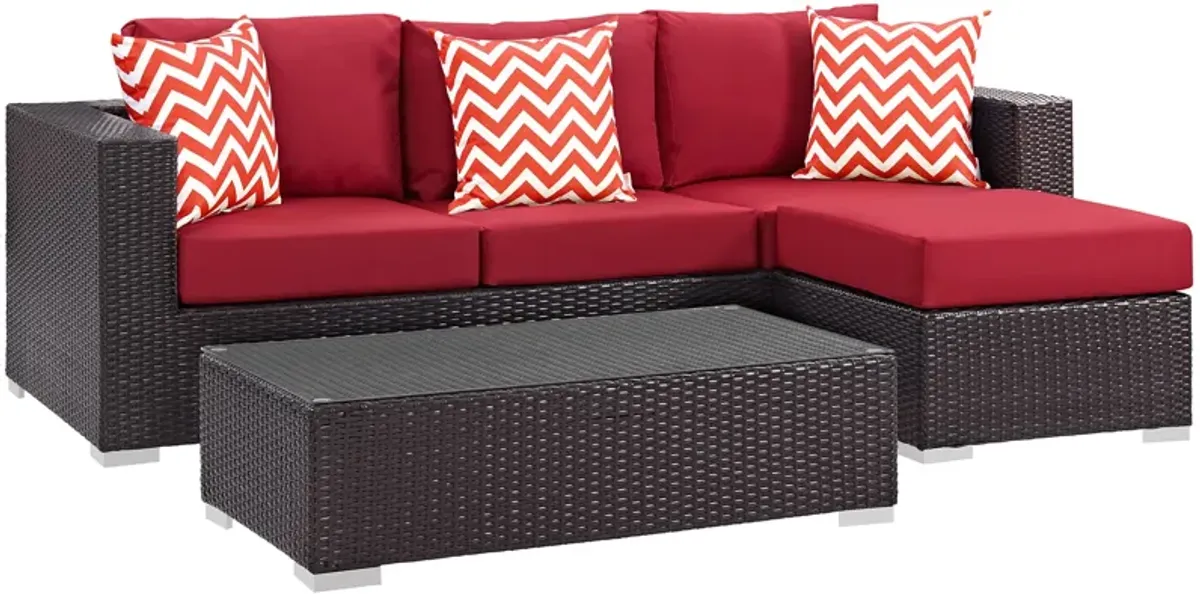 Convene 3 Piece Outdoor Patio Sofa Set