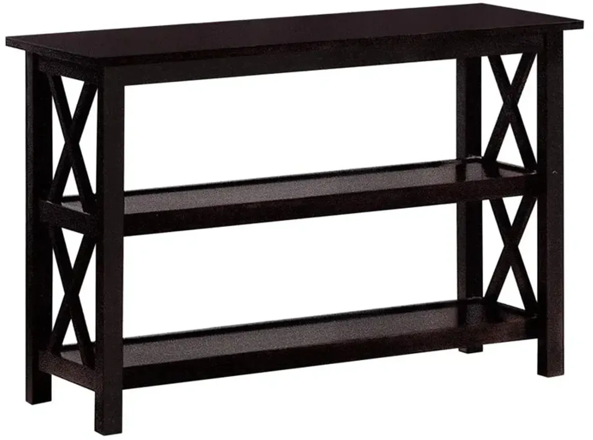 Rachelle Sofa Table with 2-shelf Deep Merlot