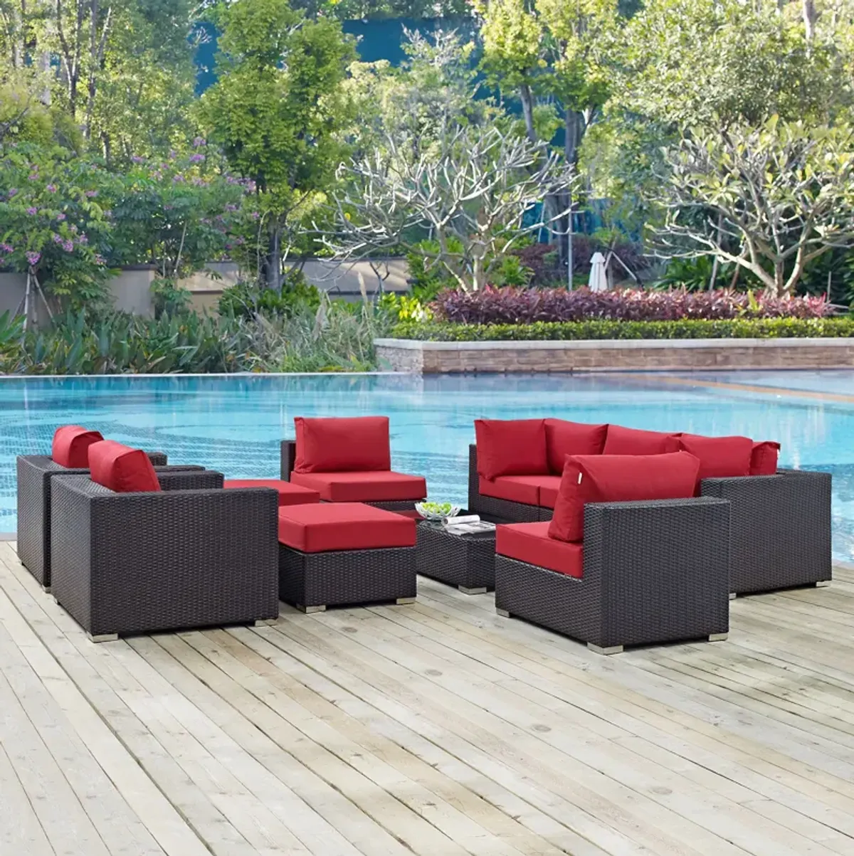 Convene 10 Piece Outdoor Patio Sectional Set