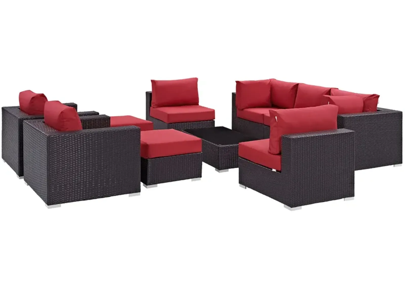 Convene 10 Piece Outdoor Patio Sectional Set