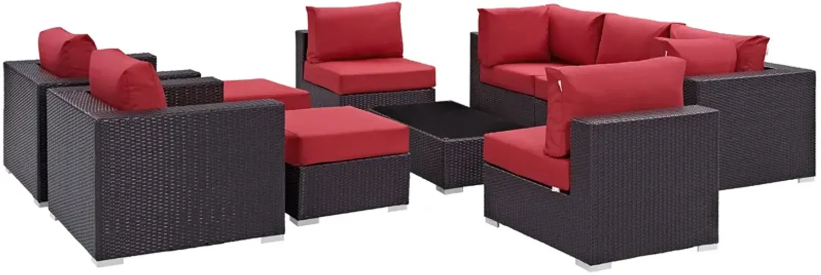 Convene 10 Piece Outdoor Patio Sectional Set