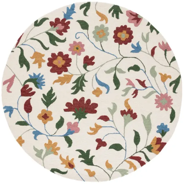 BLOSSOM Hand Tufted 6' x 6' Round area rug