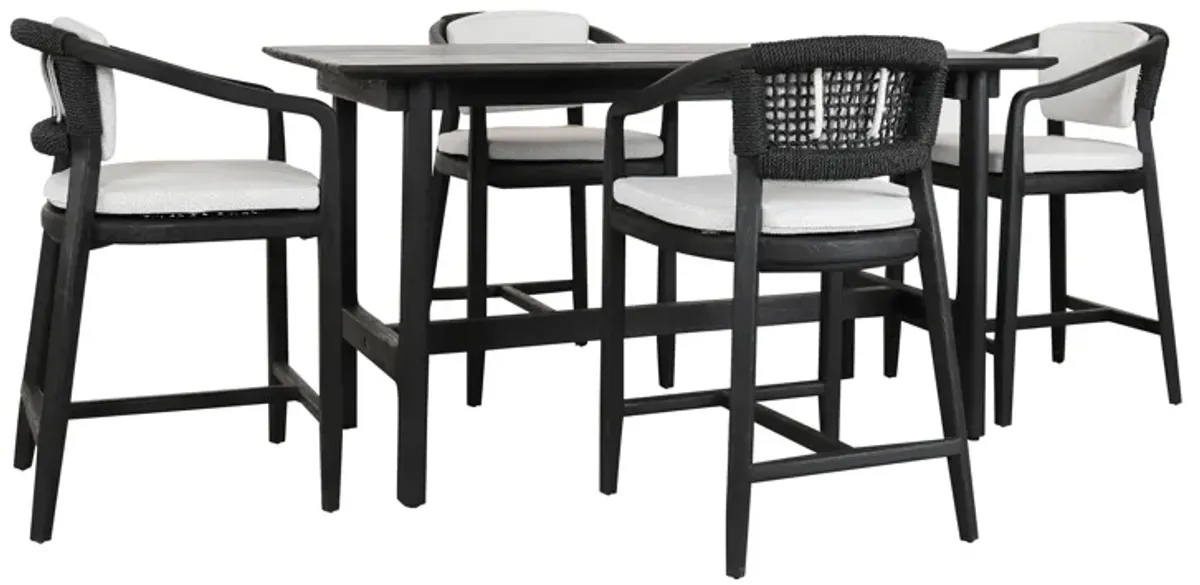 Dawn 67" Outdoor Counter Table Black 