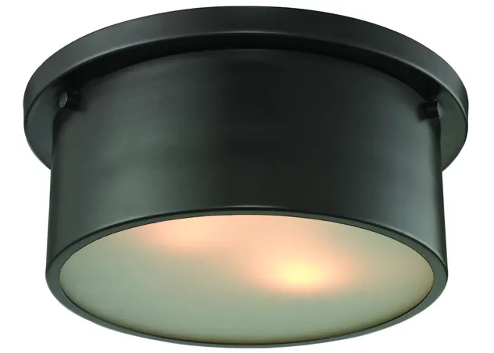 Simpson 10" Wide 2-Light Flush Mount - Oil Rubbed Bronze