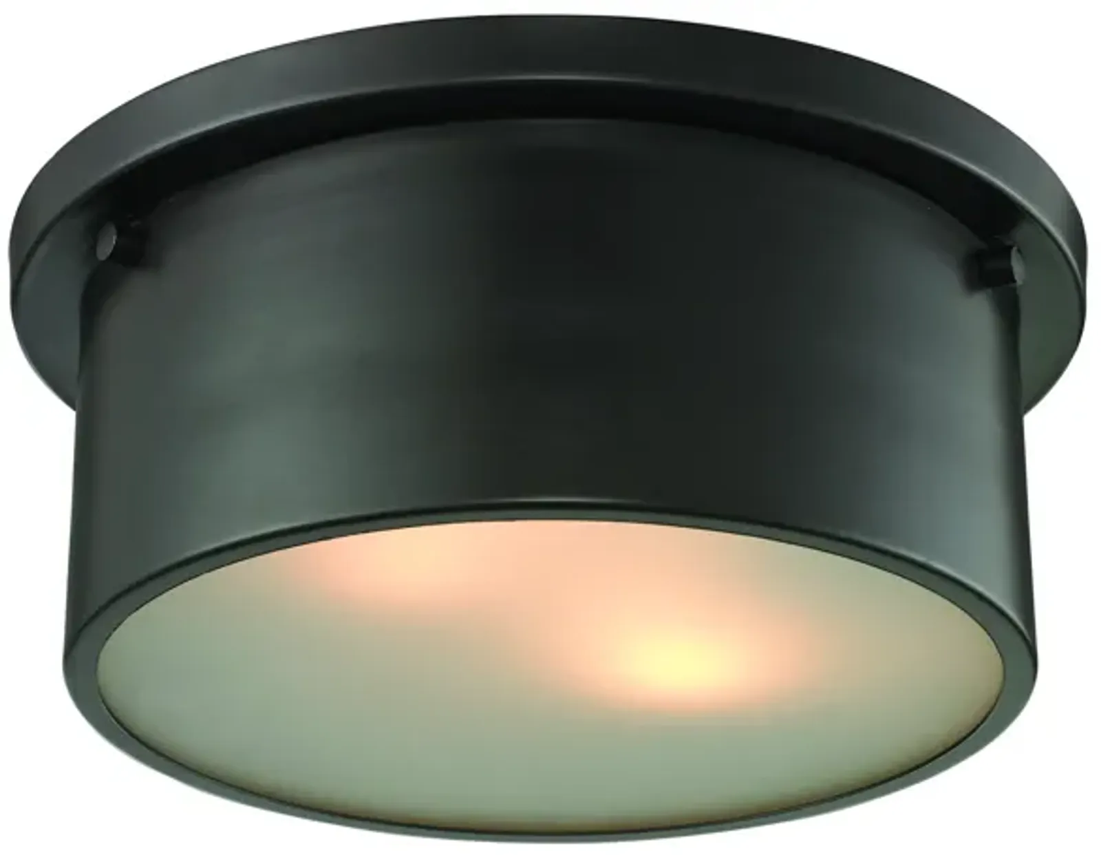 Simpson 10" Wide 2-Light Flush Mount - Oil Rubbed Bronze