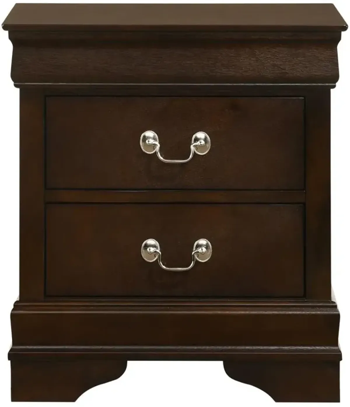 Louis Philippe 2-drawer Nightstand Cappuccino