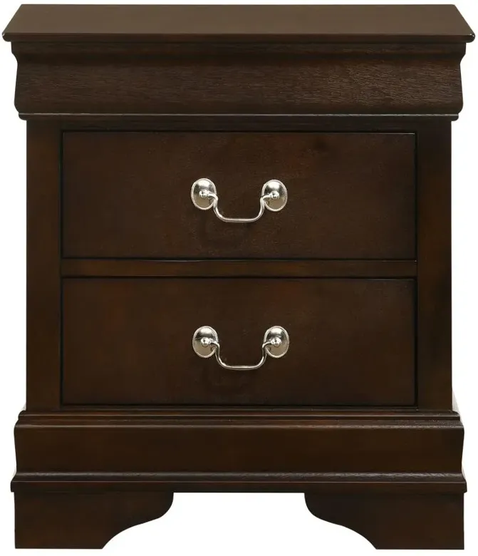 Louis Philippe 2-drawer Nightstand Cappuccino