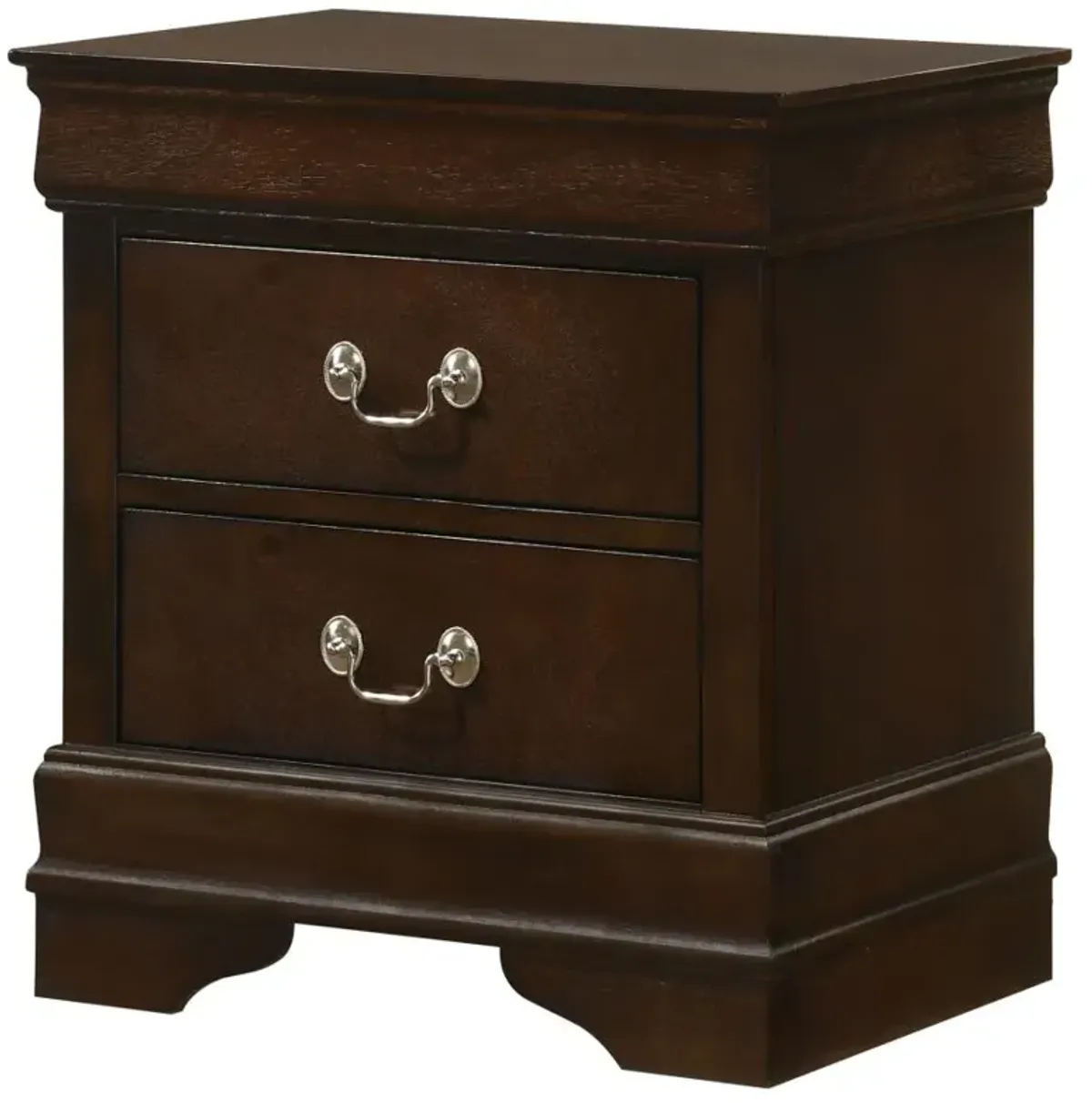 Louis Philippe 2-drawer Nightstand Cappuccino