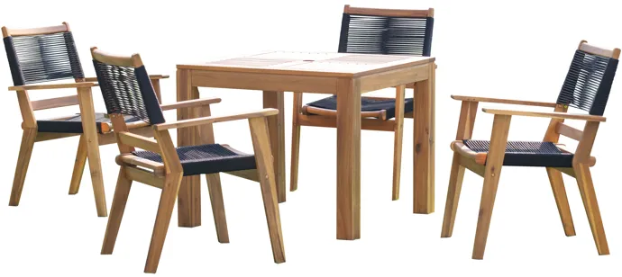 Panama Jack Laguna 5-Piece Square Dining Set