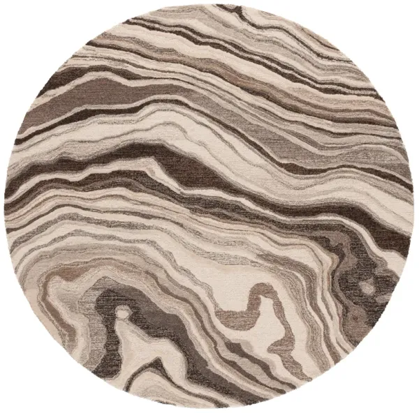 METRO Hand Tufted 6' x 6' Round area rug