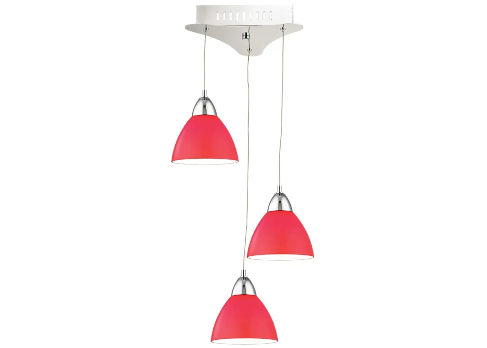 Piatto 11" Wide 3-Light Mini Pendant - Chrome