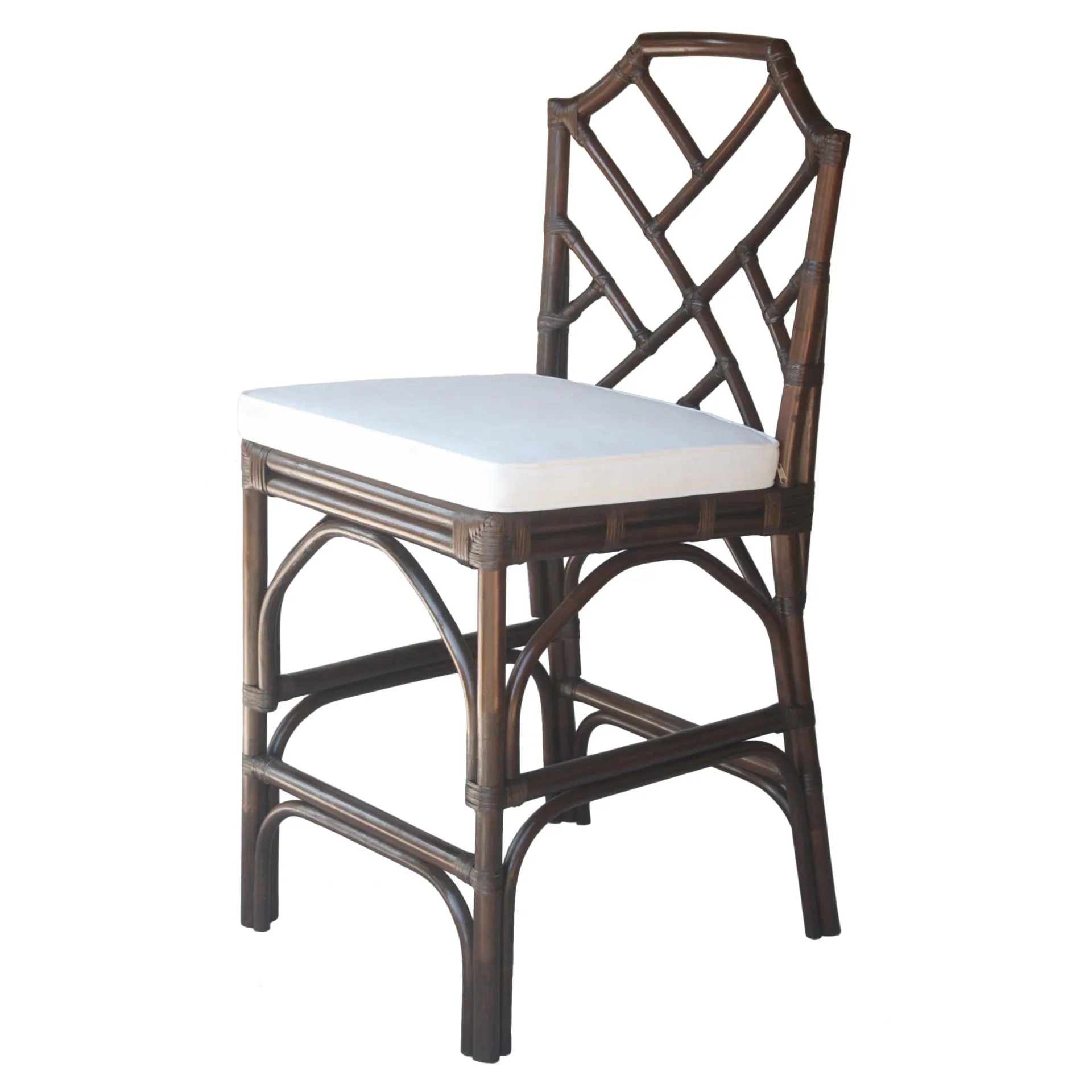 Kara Paloma Brown Rattan Counter Stool