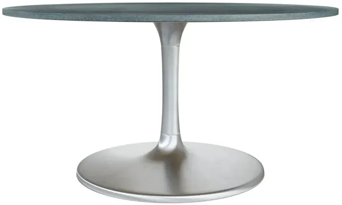 Metropolis Dining Table (60") Gray & Silver