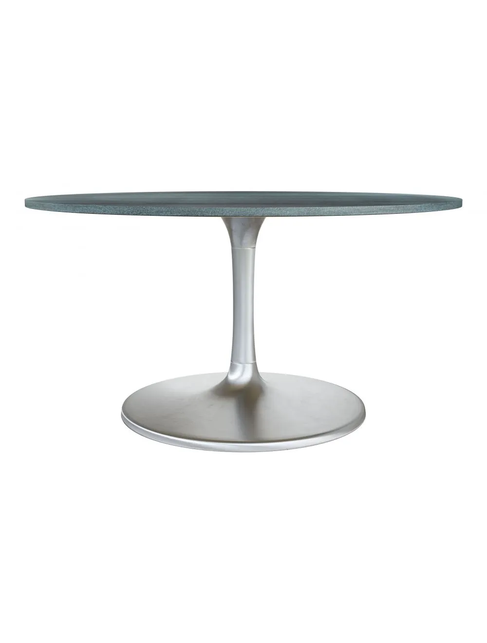 Metropolis Dining Table (60") Gray & Silver