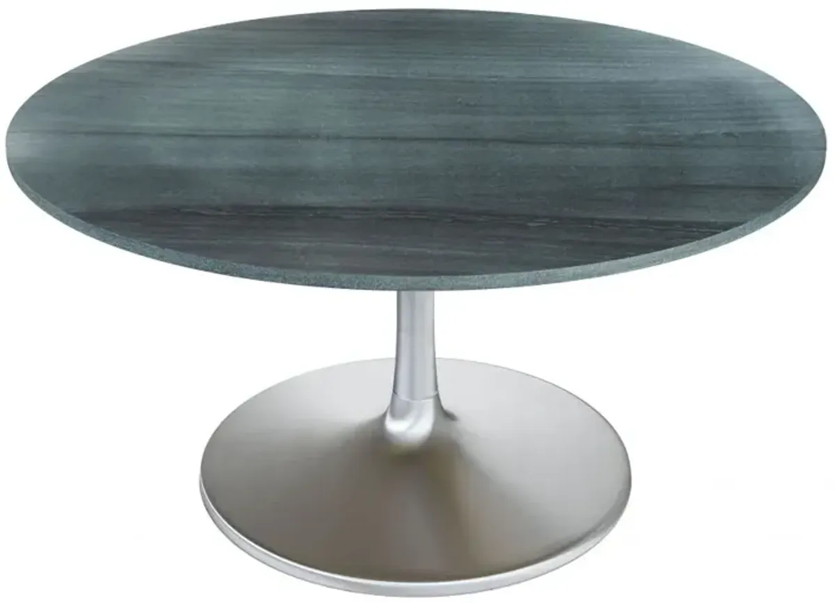 Metropolis Dining Table (60") Gray & Silver