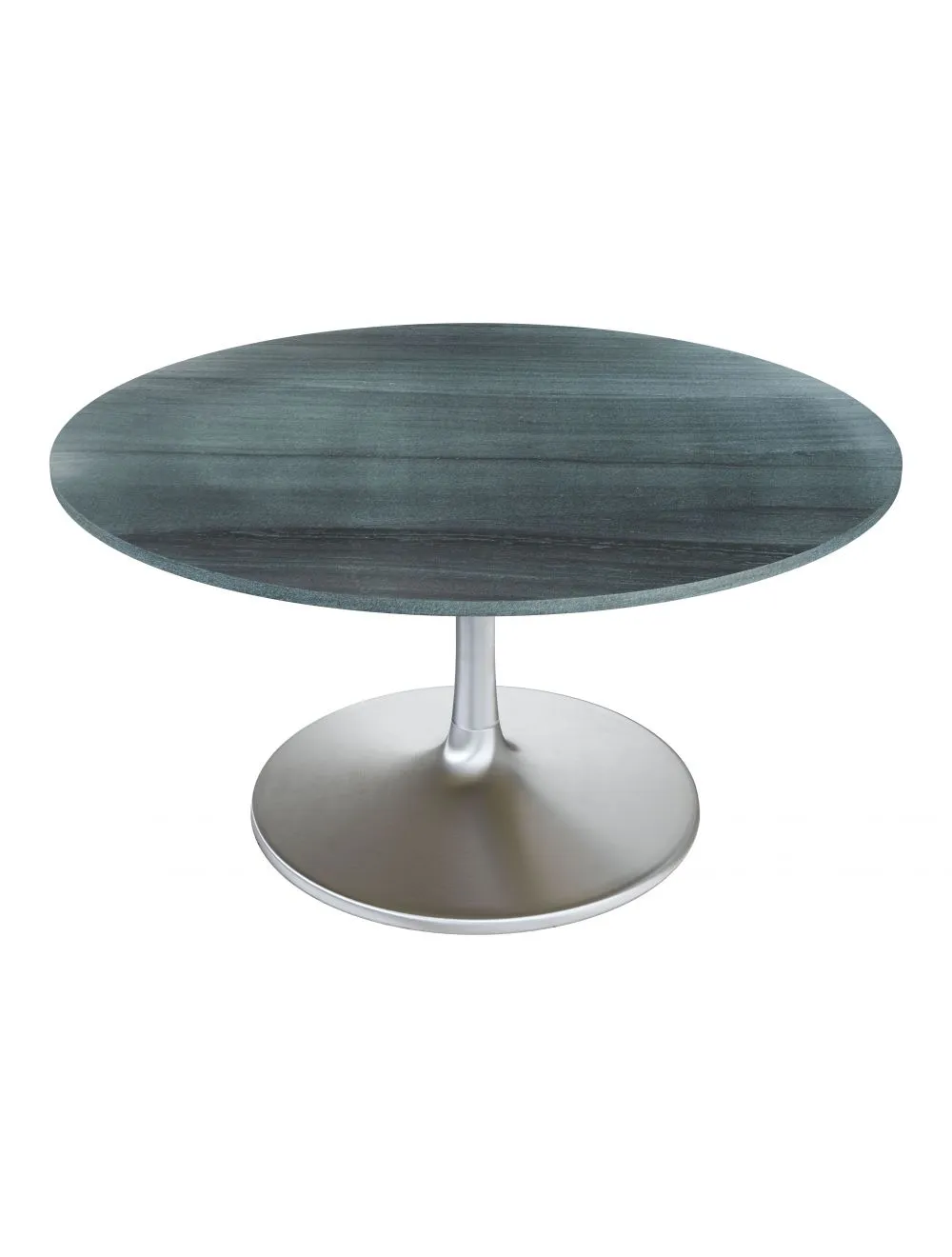 Metropolis Dining Table (60") Gray & Silver